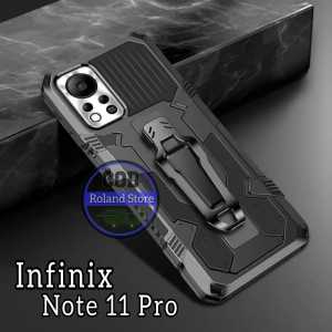 Casing Hp Untuk Infinix Note 11 Pro Soft Case Kickstand Armor Belt Clip Terbaru