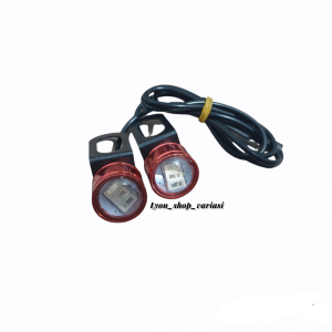 Lampu Mata Elang Flash 3 Mode Panoramic Plus Breket Spion Sepasang