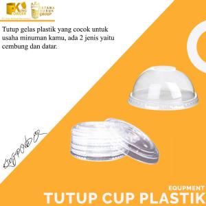 Tutup Cup Manual Plastik Cembung/Datar