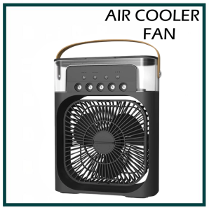 Air Cooling Fan Humidifier Purifier Spray Mist 3 Speed Wind Control with 7 Colors Ambient Light