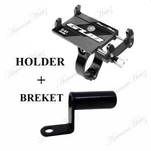 Bracket Dudukan Phone Handphone Holder GUB G81 HP G-81 Handphone Phone Aluminium Stang Sepeda Motor Berkualitas / Holder HP Dudukan hp Alumunium aloy Sepeda Moto / holder hp motor / Sepeda Anti Getar Alumunium Alloy / Portabel Dudukan Ponsel Holder