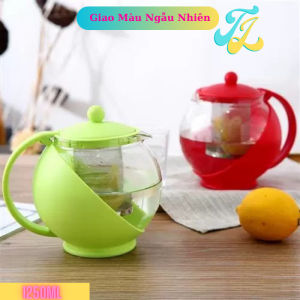 Ấm trà thuỷ tinh phối nhựa 1250mlBình trà thuỷ tinh