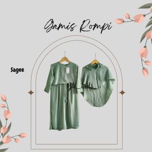 Gamis anak perempuan terbaru bahan Crinkle Airflow usia 3-12 tahun baju muslim anak perempuan