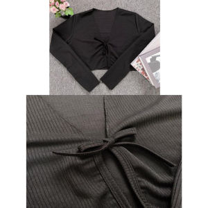 QR - REC OOTD OUTER WANITA LENGAN PANJANG DEPAN TALI / Lynatha RIB Knitted Cardigan / CARDIGAN WANITA TERBARU