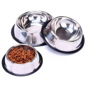 RL Stainless Dog Bowl Cat Bowl Pet dog cat Plain stainless Steel bowl/water bowl COD