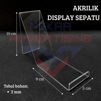 Akrilik Display Sepatu | Akrilik Display Sandal | Tatakan Sandal Sepatu | Stand Display Sandal Sepatu
