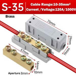 MODERNLUX Brass High Power Splitter Spliceable Reusable Quick Terminal Block Electrical Connectors Fast Connector Electrical
