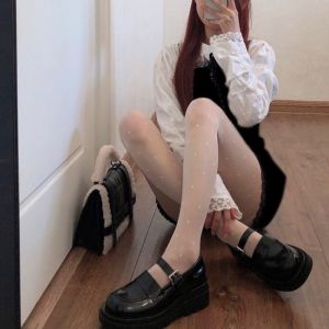 Tất Siêu Dai Họa Tiết Hình Trái Tim Dễ Thương – Co Giãn 4 Chiều Mềm Mại Êm Ái Phù Hợp Phối Đồ Hằng Ngày