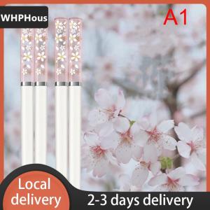 [COD] WHPHous Ship within 24 hours Amber Cherry Blossom Alloy Chopsticks Chinese Chopsticks Reusable Tableware