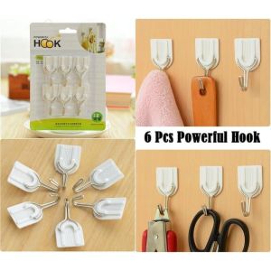 Gantungan Magic Hook Perekat Dinding Tembok Kuat 1 Pak 6 Pcs Multifungsi Cantolan Baju Kunci Sergabuna