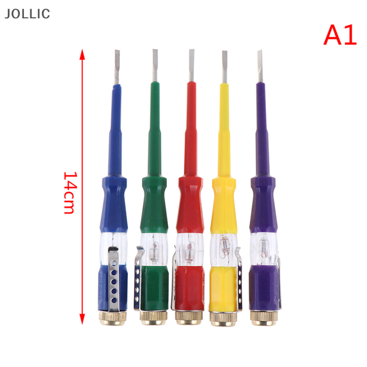 Jollic 220V ไขควงทดสอบไฟฟ้ากันน้ำด้วยไฟแสดงสถานะ | Lazada.co.th
