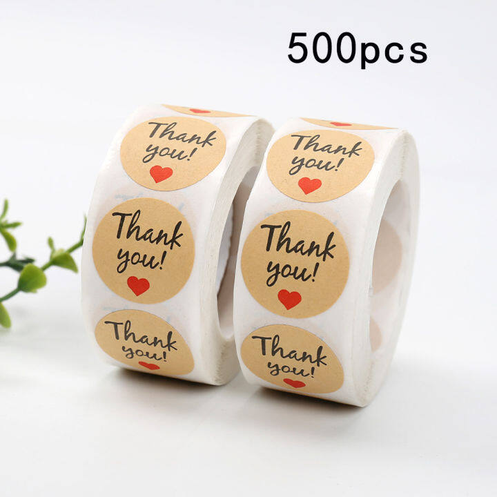 500 sheets/roll thank you sticker label seal sticker | Lazada