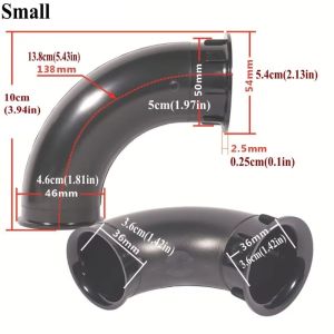 MIRELAE Black Speaker Port Tube 5-12 Inch Curved Bass Air Port Air Ports Reflex Tube