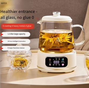 Little Pumpkin Health Pot - Small Office Fully Automatic Thickened Glass Insulated Multifunctional Tea and Water Kettle for Home
