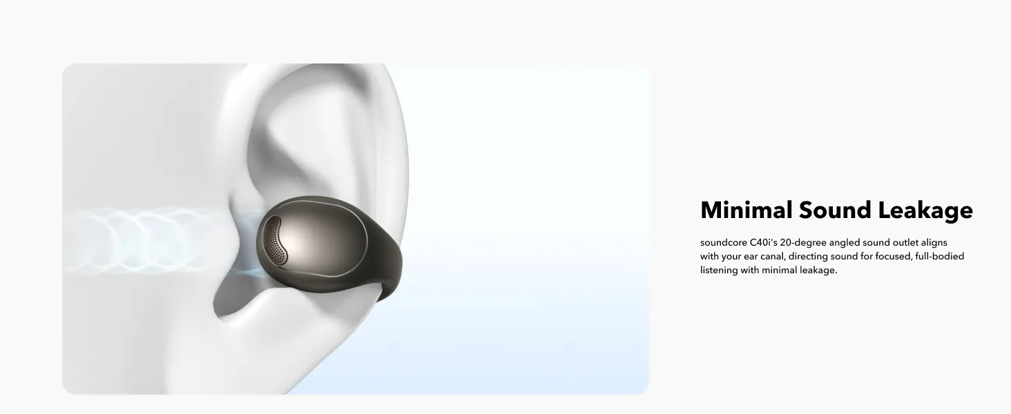 SOUNDCORE C40i Flexible and Comfortable Clip-On Earbuds หูฟังบลูทูธไร้สาย หูฟังไร้สาย หูฟังบลูทูธ เสียงเบสหนัก กันน้ํา