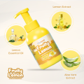 Fruity Lemon Dish & Bottle Wash 1 Bottle/ 500ML - Multipurpose Dishwashing Liquid, Natural Disinfectant, Hypoallergenic, Mild formulation, Easy to rinse. With Lemon extract, Lemon essential oil and Aloe Vera extract. (The Little Zions). 