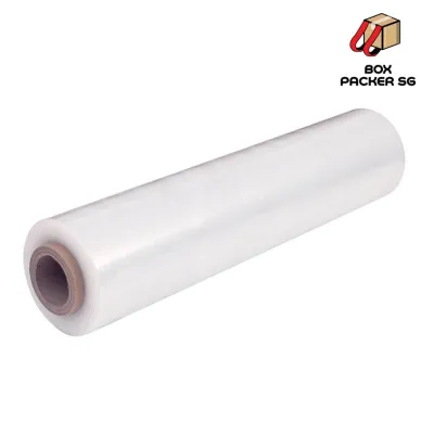 Stretch Film Stretch Wrap Transparent Film Black Film Plastic Wrapping 2.2kg x 23micron x 500mm