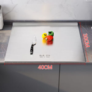 Aimvukes 304 Stainless Steel Chopping Board Heavy-Duty Kitchen Cutting Board Set Baking Mat For Kneading COD