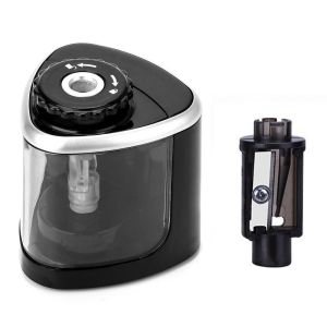 JKDESIGN Lớp học cho Bút chì màu Đồ dùng học tập Thép Văn phòng phẩm Tự động Máy mài Mài bút Máy mài điện Cái gọt bút chì