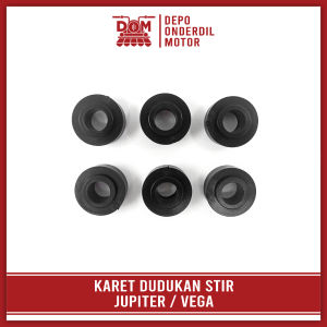 Karet Dudukan Stir JUPITER / VEGA (PSP) - Peredam Ganjal Pangkon Bantalan Stang Setir (Set Isi 6)