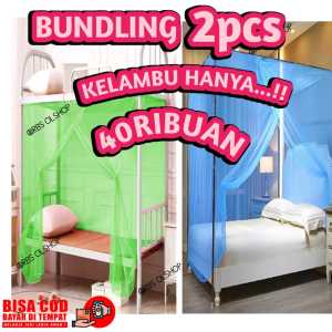 Set Kelambu Nyamuk Jumbo 200x200 Warna-Warni 2 Pcs - Tahan Lama dan Praktis
