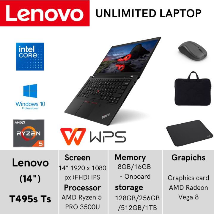 LAPTOP LENOVO THINKPAD T495 T495 RYZEN PRO LAYAR 14NCH