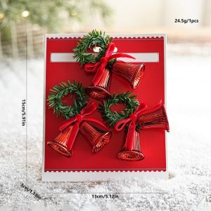 OWNNEW Nhựa dây chuyền hoạt hình Người bánh gừng Phụ kiện chuông Đồ trang trí ngày lễ Dễ thương Ông già Noel Móc treo Giáng sinh Trang trí cây thông Noel