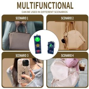 Gói của 2 niềm vui giao thông ánh sáng Keychain Trọng lượng nhẹ tín hiệu giao thông Keychain Phụ kiện cho sử dụng hàng ngày và tặng quà