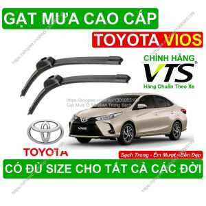 Gạt Mưa Silicon Nano Kính Lái Toyota Vios Cặp Gạt Mưa Kính Lái Toyota Vios Có Đủ Size Cho Các Đời Xe Toyota Vios
