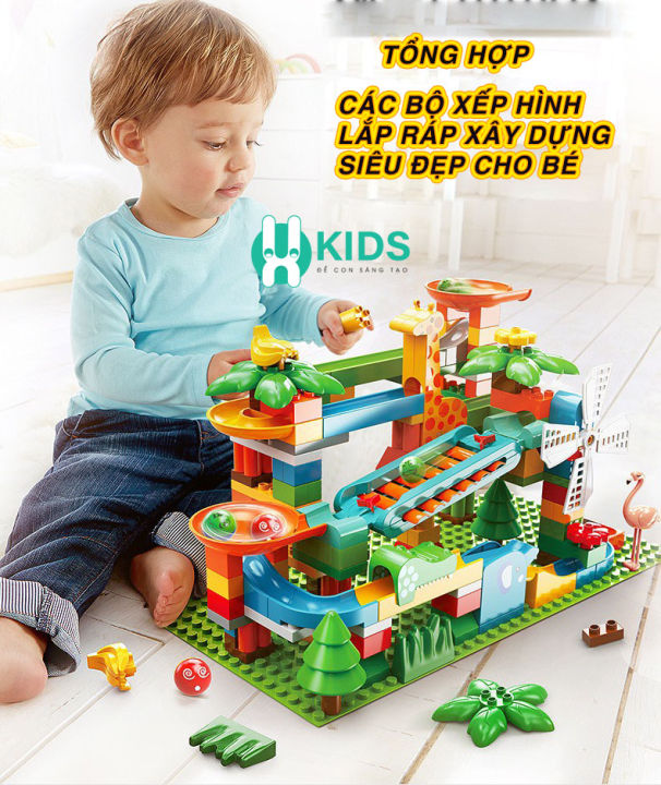 (Nhiều mẫu) bộ đồ chơi xếp hình lắp ráp khối xây dựng hạt to cỡ lớn ...