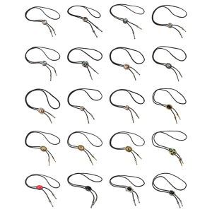 Bện dây giày Bolo Tie với khắc đá quyến rũ cao bồi Cà Vạt Vòng cổ phong cách đồng quê Bolo Tie cao bồi