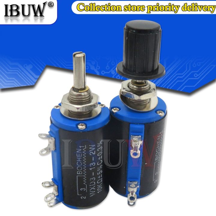 ( 1PCS WXD3-13 2W Potentiometer + 1PCS Black knob )100 200 220 1K 2.2K ...