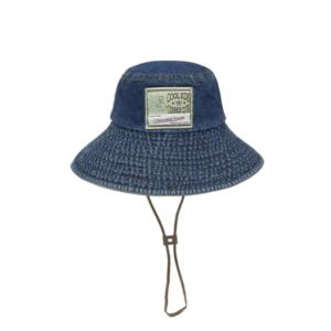 AODDO Chống gió Mũ tai bèo denim nữ Có dây rút Chống nắng Mũ che nắng vành lớn Hoài cổ Mũ che nắng Mùa hè
