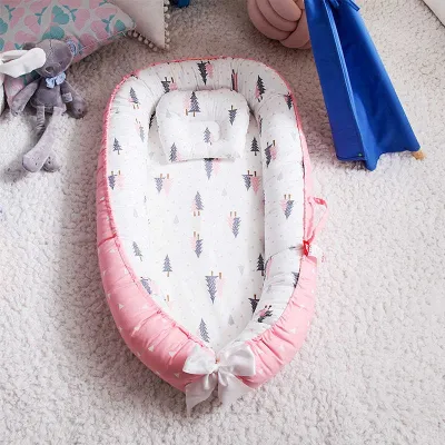 Baby Bed Cotton Crib Foldable Bed Newborn Baby Crib Portable Bassinet Bed Bionic Bed Newborn Sleep Bed Removing Crib