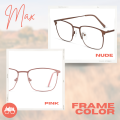 MetroSunnies Max Specs / Anti Radiation Glasses for Women and Men / Eyeglasses Replaceable Lens / Blue Light Eyewear / Metal Optical Frame. 