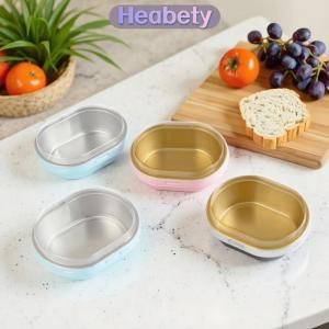 Heabety 10pcs nhôm lá mỏng bánh container cupcakes Chảo lót với nắp đậy chịu nhiệt lá nướng ly dễ dàng để sử dụng công cụ nhà bếp