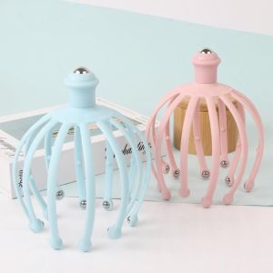 Dụng cụ massage đầu 12 chân giúp thư giãn giảm stress căng thẳng-Cây massage đầu bạch tuộc tuyệt vời