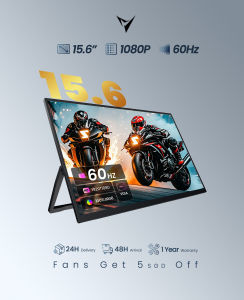 【Local Warehouse】VFLOW 15.6 Portable Monitor wireless connection Built in Battery 1080P 60Hz Ultra-Slim for Laptop Monitor External monitoDual Speakers Extender Display. with Smart Cover for LaptopPC Phone Xbox switch PS4/5【Delivered Whinin 72 Hours】