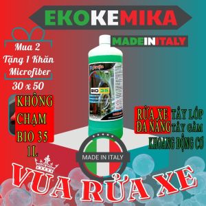 Dung dịch rửa xe không chạm Ekokemika Bio 35 1L Rửa xe ô tô các loại Tẩy Lốp Gầm Khoang Máy Đa Năng