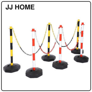 【JJ HOME】Water Filled Traffic Safety Bollard | FillableBase(Water/Sand) | PortablewithChain