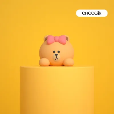 Line Friends Silicone Figurine Mini Ornament Toy Doll Car Dashboard Desktop Decoration