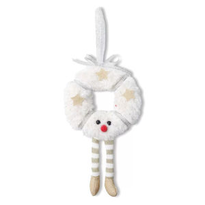 CuddleCove Cute Plush Christmas Tree Wreath Doll Hanging Ornament for Home Party Holiday Decoration