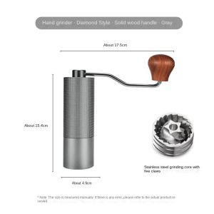Original and genuine Coffee Bean Grinder 100% High Precision Control in Grinding Manual Coffee Grinder Conical Stainless Steel Burr Mill Bean Hand Grinder