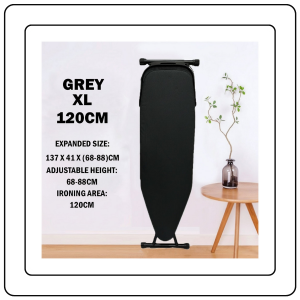 【JJ HOME】Standing Ironing Board with Premium Board Cover and Iron Rest - Retractable