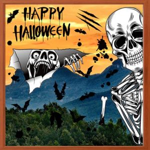 COMBO-Decal HALLOWEEN- Hít tĩnh điện- Hỗn chiến dơi xương và đầu lầu (18)