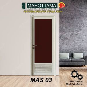 Pintu Aluminium Rumah Utama Kamar Tidur / Mandi 80 x 200 Bisa Custom Ukuran Almunium Doors MAS03 - MAHOTTAMA