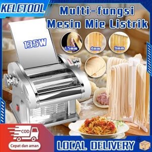 9mm Mesin Giling Mie Listrik 3 Bilah Pisau Gilingan 6-percepatan yang dapat Kue Bawang Mesin Multifungsi Mie Penggiling Mesin Stainless Pangsit Listrik Mesin Pasta Tipe Rol Gilingan Mie Listrik