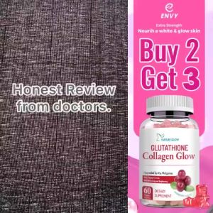 Ready Local Halal NATURE GLOW Glutathione Collagen Glow Anti-Aging Whitening Skin with Collagen Vitamin 60 Gummies Ready Stock