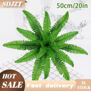 SDJZT Sống động như thật nhân tạo Boston Dương Xỉ giả nhựa cây trang trí UV kháng cho ngoài trời nhà bếp trang trí nội thất trang trí sân vườn cây nhân tạo