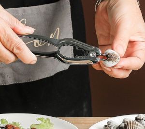 SG Stock Effortless Cockle Opener Crab Clamp Clam Mussel Nut Cracker Shell Shucker Alloy Steel Clipper